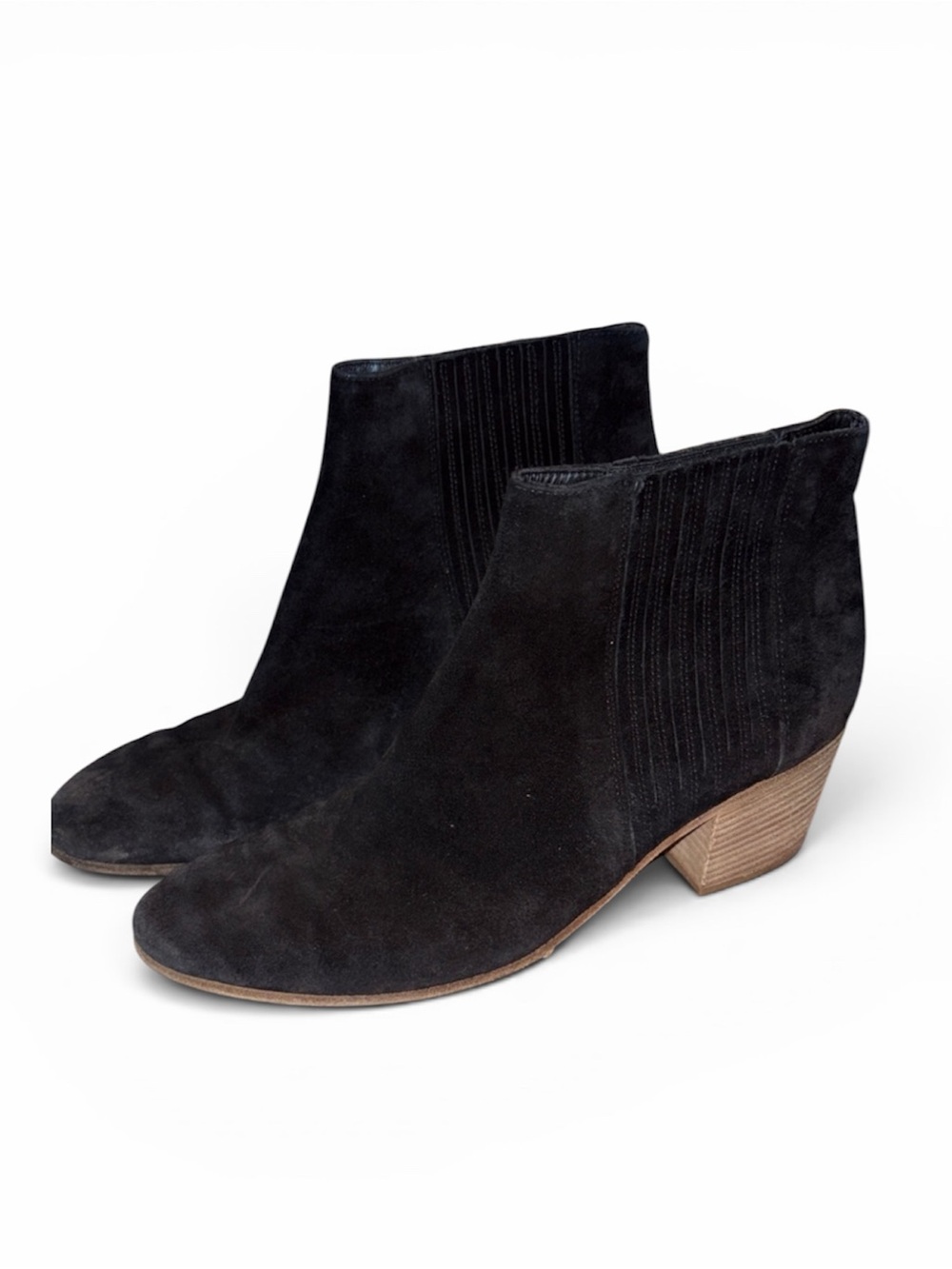 VINCE SUEDE BLACK BOOTIES